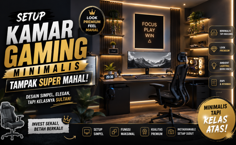 Rahasia Setup Kamar Gaming Minimalis Tampak Mahal